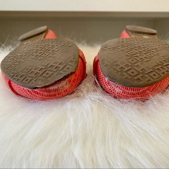 PRICE DROP! ⬇️ Tory Burch Mini Miller Ballet Flat - Melon Coral with Gold … - Picture 6 of 7